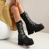 Punk Style Women's Platform Martin Boots